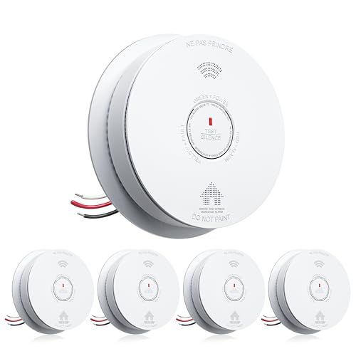 SITERWELL Smoke Detector Carbon Monoxide Detector Combo 10 Year Battery | Hardwired