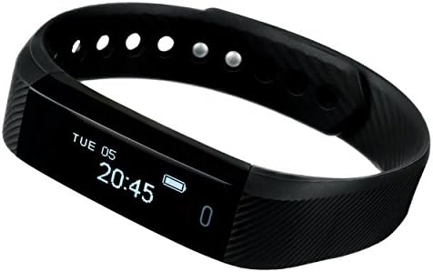 Fitness Tracker SE Group Smart Fitness Watch with Heart Rate and Sleep Monitor, OLED Touch Screen Slim Fitness Band, Pedometer and Calories Counter, Updated version for Android and iPhone (black)