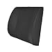 BackSaver Comfort Foam Lumbar Support Back Cushion - Mesh Polyester Cloth - Stress Pain & Ache Relief for Lower Back & Posture (Black)
