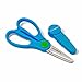 BiteSizers Portable Food Scissors with Cover - Certified Food-Safe by NSF, Stainless Steel, Cuts Baby Food (Blue Hex)