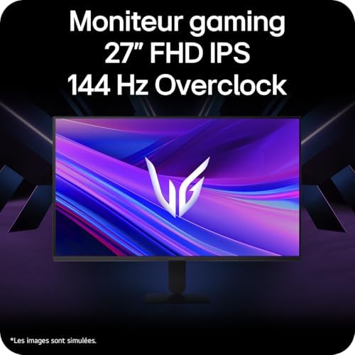 Ultragear™ 27G411A-B.AEU Ecran PC Gaming 27" - Dalle IPS résolution FHD (1920x1080), 5ms GtG 144Hz, HDR 10, sRGB 99% (CIE1931), AMD FreeSync, inclinable, DisplayPort 1.4, HDMI 2.0