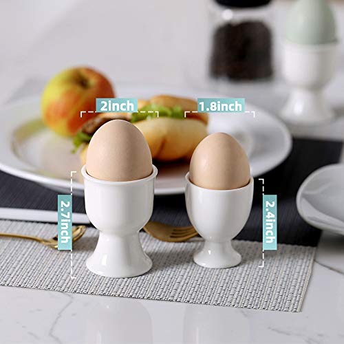 image for ONTUBE 1908.04 Ceramic Egg Cups Set of 8,Porcelain Egg Stand Holders f