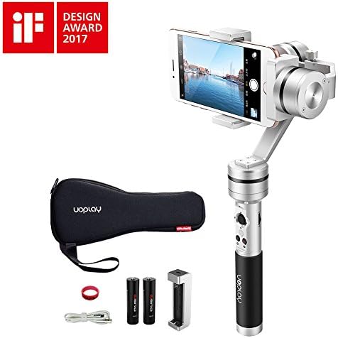 OFFICIAL AIbird Uoplay2S 3 Axis Handheld Universal Smartphone Steady Gimbal Stabilizer for iPhone 7 and 7 Plus, Samsung S5,S6,S7 and GoPro Hero 3 4 5/other Sports Action Camera of Similar Size