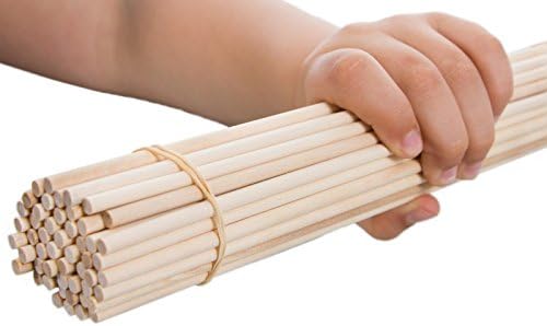 TeacherGeek 300 Millimeter (12 inch) Smooth Birch Wood STEM | STEAM Project Dowels