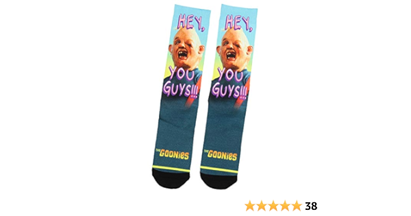 The Goonies Hey You Guys Sloth Character Sublimated Adult Crew Socks Amazon Ca Clothing Shoes Accessories