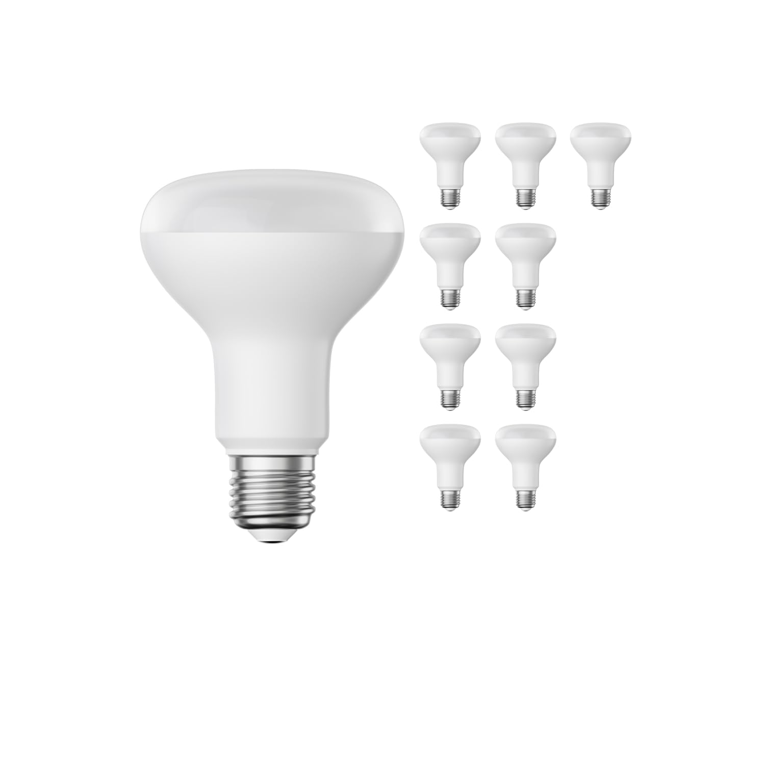ledscom.de 10 Pieces E27 LED Bulb, R80, Warm White (2700 K), 10 W, 935lm, matt — image 1