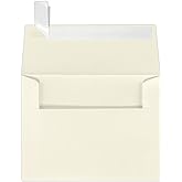 LUXPaper A2 Invitation Envelopes | Peel & Press | 4 3/8" x 5 3/4" | Natural Linen | 80lb. Text | 50 Qty