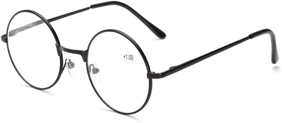 GEMSeven Retro Metal Frame Round Reading Glasses Hyperopia