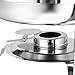 Giantex 2 Packs Chafing Dish 5 Quart Stainless Steel Chafer for Home Commercial Kitchen Party Catering Buffet Warmer Set w/Round Full Size Pan, Fuel Holder