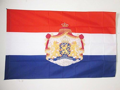 AZ FLAG, Netherlands with arms Flag, 2x3 Ft, Dutch Banner with Sleeve, 100% Polyester, Fade Resistant, Vivid Colors