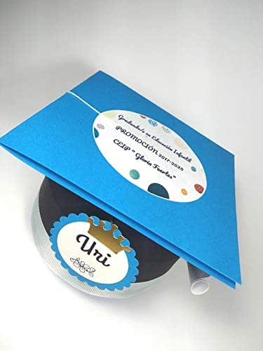 Graduación - Caja BIRRETE con chuches Personalizado ...