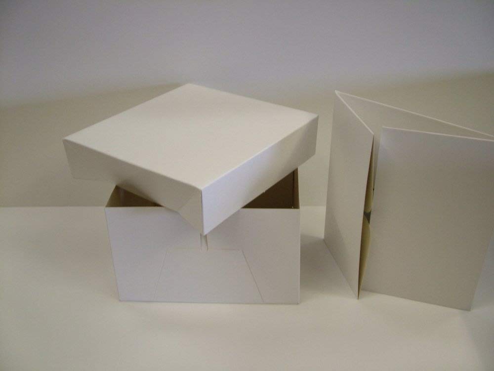 It's Just A Box - individual cake box with a removable lid - 30 cm - white white