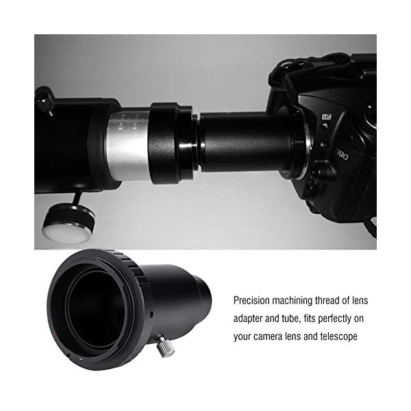 1,25 Zoll Astronomie Teleskop Verlängerungsrohr Kamera adapter Kit, feststehender Fotografie Okular Verlängerungsrohr M42 Gewinde zur Reduzierung der Reflexion,Manuelle Fokusöffnung T2 Adapter ring – Bild 3