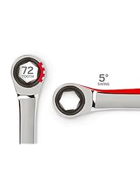 TEKTON WRN53071   Juego de llaves combinadas de trinquete con guardabarros y llave inglesa, 1 4"   1" (13 piezas)