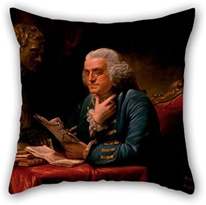 PILLO 20 X 20 Inches / 50 By 50 Cm Oil Painting David Martin - Benjamin Franklin Christmas Pillow Shams Twice Sides Ornament And Gift To Kitchen Bedroom Bf Couch Play Room Gril Friend