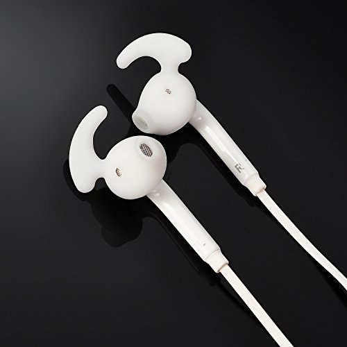 20 Pieces Silicone Earbud Covers Teemade Replacement Ear Hooks Tips Silicone Ear Gels Buds for Samsung Galaxy S7/S7 Edge /S6/S6 Edge Sports Earbuds (White)