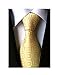 MENDENG Checks 100% Silk Men's Tie Business Wedding Necktie, Yellow, One Size