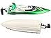 CSFLY Rc Boat 4CH 2.4Hz Remote Control Rechargeable High Speed Racing Boat(Only Works In Water) -Green