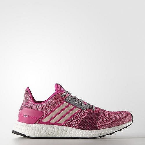 adidas Performance Women's Ultra Boost Street Running Shoe,Shock Pink/Half Pink/Mineral Red,8 M US