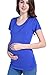 SUIEK Maternity Nursing Shirt Tops Tank For Breastfeeding (Medium, Blue)