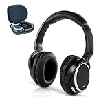 Miccus aptX Low Latency Wireless Headphones for TV Watching, Comfortable Over Ear Bluetooth 5.0 Headset with Mic, High Fidelity w/NO DELAY, Noise Isolating Phone PC Computer Airplane (SR-71 Stealth)