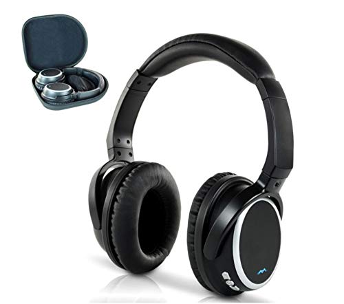 Miccus aptX Low Latency Wireless Headphones for TV Watching, Comfortable Over Ear Bluetooth 5.0 Headset with Mic, High Fidelity w/NO DELAY, Noise Isolating Phone PC Computer Airplane (SR-71 Stealth)