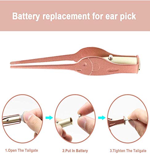 4 Pack Ear Pick with Light and Magnifier(Ear Pick & Tweezers),Earwax Removal Kit, Earwax Cleaner Set with Gift Storage Box for Ear Care & Cleaning, Ear Spoon Picker Products Earpick for Adults & Kids - Thumbnail 5