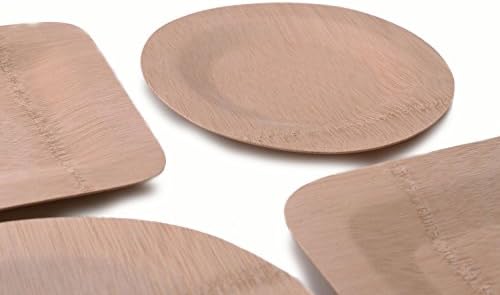 ECOhomeware Disposable Bamboo Plates - 7" Round Dinner Plate, 25Pk. A Natural Eco-Friendly Alternative to Plastic that is Compostable and Biodegradable. Great for Parties, Weddings and Entertaining