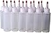 SanDaveVA Brand 4oz Plastic Squeeze Bottles Yorker Caps 12/pk Food Grade Highly Squeezable for Cake Decorating, Condiments, Paint, Crafts, Dye or Glue Long Replacement Caps Included