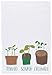 Now Designs Printed Floursack Kitchen Towels, Set of Three, Green Thumb Print