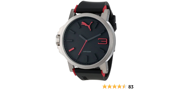 Amazon.com: PUMA PU102941001 Reloj deportivo analógico grande para zurdos,  blanco/negro., Ultrasize, Plateado : Ropa, Zapatos y Joyería