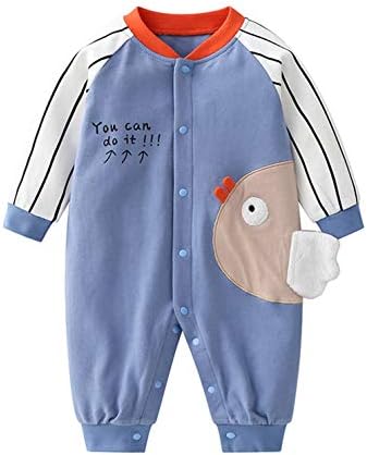 Gorbast 男の子 野球 冬 秋 長袖 ベビー服 新生児 肌着 ロンパース ジャンプスーツ ベビー 服 前開き