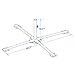 BESTEK Umbrella Base, 49.2” Rust Free Umbrella Stand Tempered Iron Patio Parasol Sunshade Stand, Cross Design