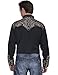 Scully Men's Embroidered Scroll Western Shirt Black Large