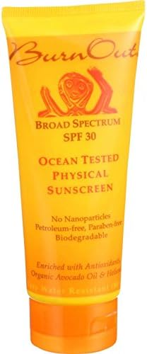 Burn Out Physical Sunscreen - Ocean Tested - SPF 30 - Very Water Resistant - Chemical Free - 3.4 oz (Pack of 2)