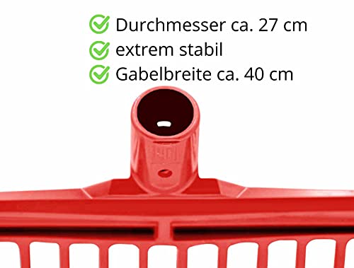 Bollengabel extra leicht Fast unzerbrechlich Flexible TOP Produkt stabil ROT Dunggabel Mistgabel Pferdedunggabel Mist… – Bild 4
