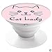 Expanding Stand and Grip for Smartphones and Tablets, Multi-function Mounts and Stands Kit Car Mount iPhone Holder Collapsible White - Cat Lady