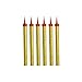 Loisuzn Birthday Candles Cake Gold Candle, Party, Wedding, Bottle Service, Night Club, Sweet 16, Mini Candles Smokeless (6 pcs)