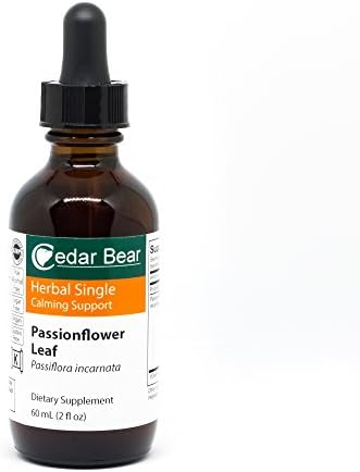 Passionflower Leaf, 2 Fl Oz – Passiflora incarnata - liquid herbal supplement by Cedar Bear Naturales
