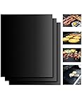 Grill Mat Set Of 3 - 100% Non-Stick Grilling Accessories & BBQ Grill Mat - Easy to Clean and Reusable - Works on Gas, Charcoal, Electric and More - 15.75 x 13 Inch