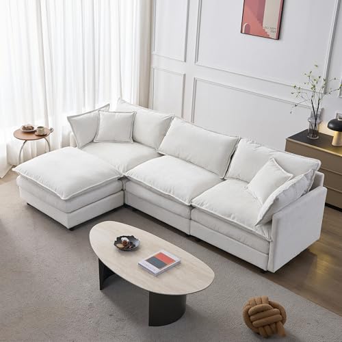 105" Oversized Modular Cloud Sectional Sofa Free Convertible L-Shaped Corner Se…