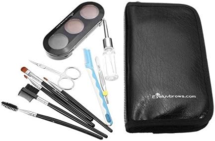 Professional Eye Makeup Cosmetic Stencil Shaping Eyebrow Template Tool Brush Kits Set by Micro Shops