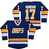 Kooy Steve Hanson #17 Blue Brothers Charlestown Jersey Slap Shot Movie Hockey Charleston
