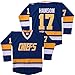 Kooy Steve Hanson #17 Blue Brothers Charlestown Jersey Slap Shot Movie Hockey Charleston