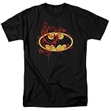 Batman Logo Joker Graffiti DC Comics T Shirt & Stickers (Medium) Black