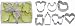 Miniature 7 Pc Tin Baby Cookie Cutter Set L1816