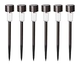 Momentum BLK-56732 Kealive Stainless Steel LED Solar Powered Path Light, 6-Piece