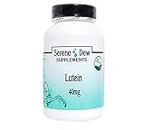 Lutein 40mg 180 Capsules Gluten FREE 100% Natural. Serene Dew Supplements