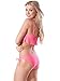 Bawdy Women's Sexy Mesh Ruffled Crop Bikini Set - Designed in USA