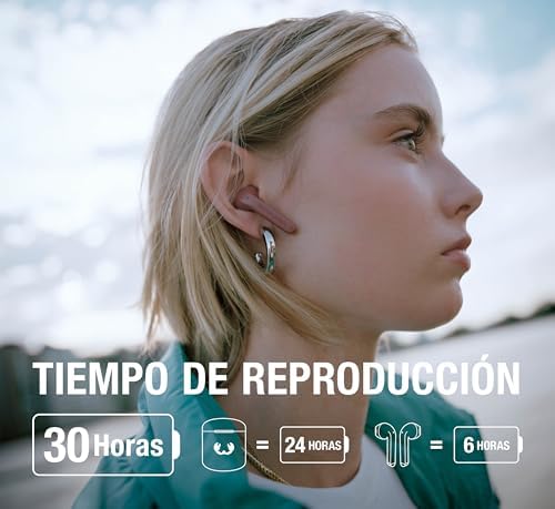 Twins Core, Auriculares Bluetooth Intrauditivos Inalámbricos True Wireless, con Asistente de Voz, Control Táctil y Micrófono Integrado, 30h de reproducción (Ice Grey)